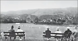  ?? GETTY ?? Spectators watch a cricket match in Shillong, then part of Assam, in 1900.
