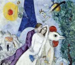  ??  ?? Marc Chagall «La coppia della torre Eiffel» (1938-1939)