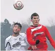  ?? FOTO: ARCHIV ?? Ibrahim Bayraktar (rechts) traf zum 2:0 für den FSV.