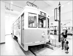  ??  ?? A 1300-series tram car at the Yokohama Tram Museum in Japan. Thirty cars in this series were built in 1947, just after the end of World War II.