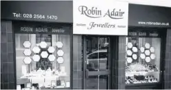  ??  ?? The jewellers in Ballymena that was targeted on Saturday