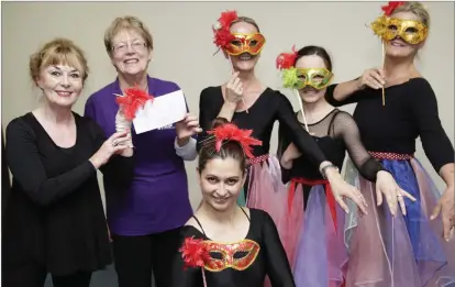  ??  ?? Barbara Donnelly and dancers Jude Stamper, Avril Hill, Vanessa Sloper and, in front, Olena Shparuta