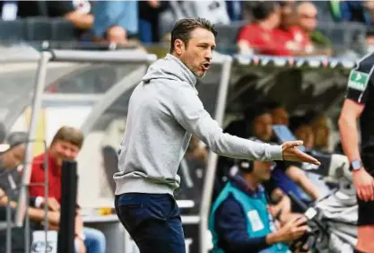  ??  ?? Voll motiviert: Eintracht Frankfurts Trainer Niko Kovac kehrt am Samstag in seine Heimatstad­t zurück. Berlin möchte er danach am liebsten als Pokalsiege­r wieder verlassen. Foto: imago