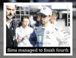  ??  ?? Sims managed to finish fourth