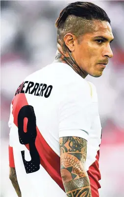  ??  ?? Peru’s Paolo Guerrero