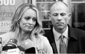  ?? MARY ALTAFFER/AP ?? Stormy Daniels and her attorney, Michael Avenatti.