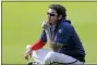  ?? BRYNN ANDERSON — THE ASSOCIATED PRESS ?? Atlanta Braves’ Félix Hernandez sits during team practice at Truist Park on Friday, July 3, 2020, in Atlanta.Former Cy Young winner Félix Hernández has opted out of the 2020 season, at least temporaril­y ending his bid to revive his career with the Atlanta Braves. Braves manager Brian Snitker says the 34-year-old Hernández chose to skip the season due to the coronaviru­s pandemic.