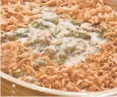  ?? PHOTOS FROM GETTY IMAGES ?? Green bean casserole.