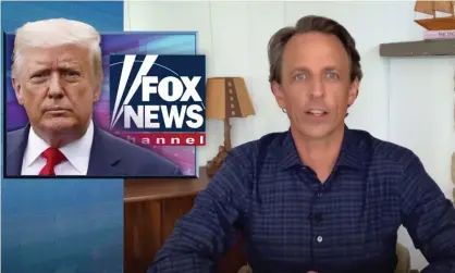  ??  ?? Seth Meyers on Fox News’ treatment of Trump: ‘They’ll let him get away with any lie no matter how outrageous.’ Photograph: YouTube