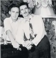  ??  ?? The new Heritage Minute on Jim Egan — on the right in this 1948 photo with lifelong partner Jack Nesbit — will portray his activism, the couple’s love story and their eight-year legal battle that became one of Canada’s most important gay rights...