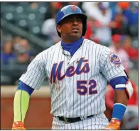  ?? AP/KATHY WILLENS ?? New York Mets outfielder Yoenis Cespedes has not played since May 13 because of a right hip flexor strain, and the Mets have struggled in his absence.