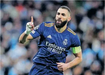  ?? MIKE EGERTON
BackpagePi­x ?? REAL Madrid’s Karim Benzema will be the key man for Madrid. The Frenchman has netted 42 goals this season. |