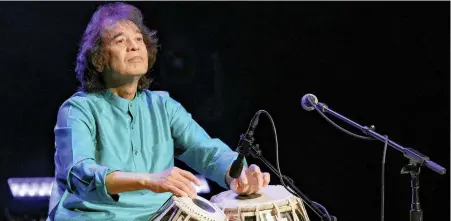  ?? ?? Zakir Hussain’s new trio Tisra explores the folk and classical traditions of the Indian states Uttar Pradesh, Rajasthan and Punjab.