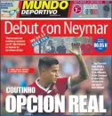  ??  ?? MD, al frente de la informació­n. El 19 de marzo, avanzó en su portada ‘Verratti o Coutinho’ y el pasado día 22, ‘Opción real’