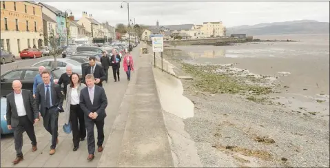  ??  ?? Sean Canney TD Minister for State at Office of Public Works and Flood Relief in Blackrock, with Peter Fitzpatric­k TD, Cllr. Maria Doyle, Joe Bailey and Larry Magnier, Blackrock Tidy Towns, Brian McQuillan, along with Paul Costello and Aidan Harney, OPW.