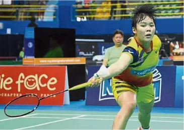  ?? — Bernama ?? More motivation: Women’s singles shuttler Goh Jin Wei is all out to prove that she deserves a spot in the Commonweal­th Games squad.