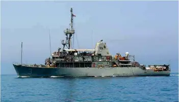  ?? PHOTOGRAPH: US Navy ?? Avenger class mine counter-measures ship USS Sentry