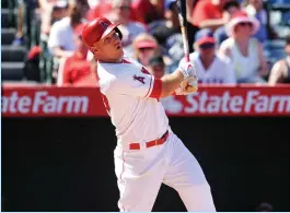  ?? (Reuters) ?? MIKE TROUT has been acknowledg­ed as the best all-around player in Major League Baseball over the past five years, however he has been unable to turn his personal prowess into on-field success for the Los Angeles Angels.