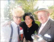  ??  ?? Former Las Vegas Mayor Oscar Goodman, shown here in October with Murray Sawchuck, left, and Frank Marino, stars in a documentar­y that will be screened Wednesday at Eclipse Theaters.