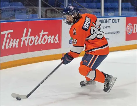  ?? STEVEN MAH/SOUTHWEST BOOSTER ?? Tyson Yaremko will skate with the Saskatoon Blazers at the Telus Cup.