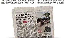  ??  ?? Keratan akhbar BH Sabtu lalu.