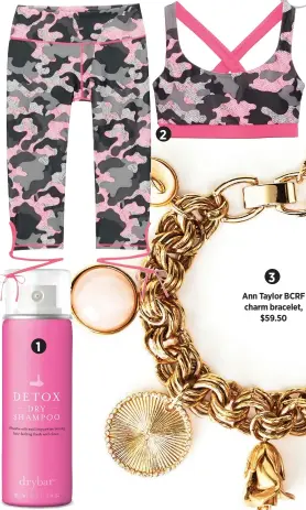  ??  ?? 1
2 Ann Taylor BCRF charm bracelet,
$59.50