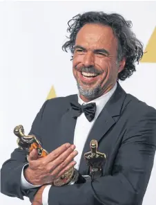  ?? REUTERS ?? En 2015-16, ganó como mejor director y productor porBirdman y luego por El renacido; en 2018 será distinguid­o por un film VR