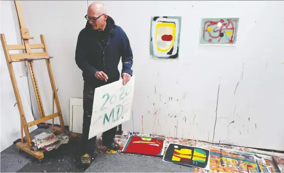  ?? ALYSON DICEY ?? “Sometimes it’s nice for people to get a little bit of insight into the working process,” says artist Mark Dicey, pictured in his Calgary studio.