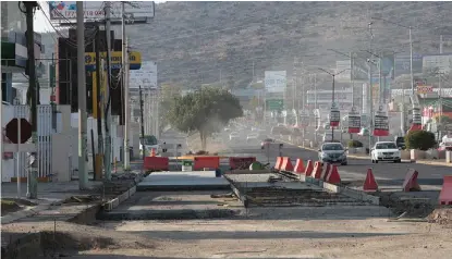  ?? MARIBEL CALDERÓN ?? La obras se extienden por todo el Boulevard Colosio de Pachuca.