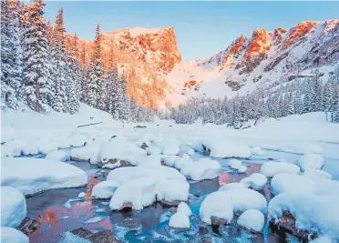  ?? Rocky Mountain National Park, via Loveland Reporter-Herald ?? An image of Rocky Mountain National Park at sunset, that accompanie­d the park's Sunday post dedicated to critical workers serving during the pandemic.