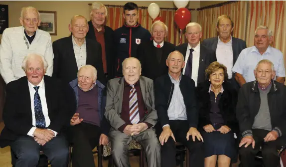  ??  ?? Group pictured at the GAA function in Charlevill­e who received mementos for teams of the past, with Mike Keane, chairman of the present club.