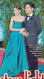  ??  ?? Oppo Couple of the Night Angelica Panganiban and Carlo Aquino