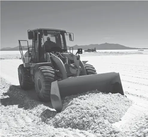  ?? GETTY IMAGES ?? Lithium being mined from salt flats. Chile’s former government in March had tried to block the sale of SQM to any Chinese buyers, saying “it would distort the global lithium market and give China an unfair advantage in securing strategic resources,”...