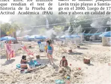  ?? GENTILEZA ?? Las playas urbanas cuentan con espacios para el descanso cubiertos con arena |