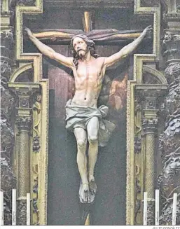  ?? JULIO GONZÁLEZ ?? El Cristo de la Salud de la iglesia de Santiago.