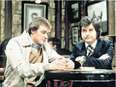 ??  ?? No escape: James Bolam and Rodney Bewes seek refuge in a pub