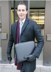  ?? JEAN LEVAC/OTTAWA CITIZEN ?? Michael Sona, seen leaving the Ottawa Courthouse on Wednesday, claims he’s being scapegoate­d by the Tories.