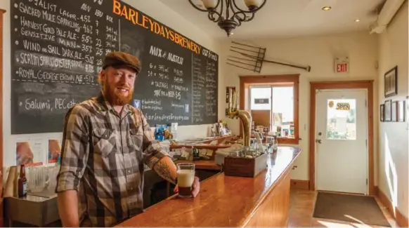  ?? DANIELLE MEREDITH PHOTOGRAPH­Y ?? Brewer Brett French offers up a taste from Barley Days Brewery in Prince Edward County. Brewers around the province are worth the drive as the warmer weather starts to kick in.