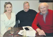  ?? (Pic: John Ahern) ?? Supporting last Friday night’s Aintree preview Castlelyon­s GAA fundraiser in The Pedlar’s Rock Bar in Castlelyon­s were, l-r: Aisling O’Donovan, Kieran McGann and Ned Fitzgerald.