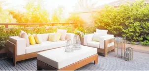  ?? Map out the space furniture will take on your deck or terrace before you commit to buying.
Photos / Getty Images ??