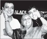  ??  ?? Nirmala Devi with sons Kirti Kumar and Govinda