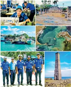  ?? ?? The Navy plays a pivotal role in ensuring the functionin­g of civilian lives on this historical­ly noted island.