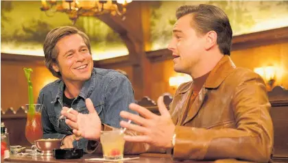  ?? Photo / AP ?? Brad Pitt and Leonardo DiCaprio star in Tarantino’s Once Upon a Time . . . in Hollywood.