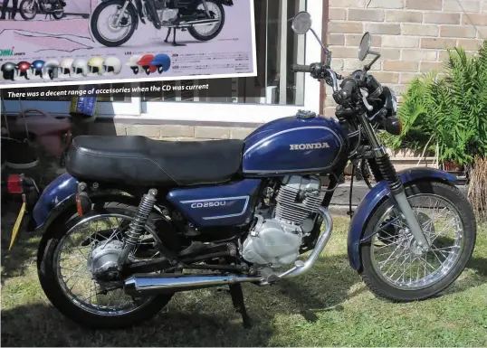  ??  ?? There was a decent range of accessorie­s when the
Honda’s CD250U – The Standby Bike!
CD was current