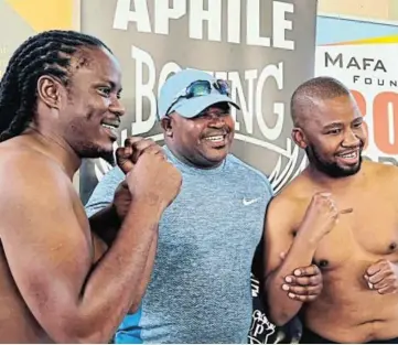  ?? Picture: SUPPLIED ?? FIGHTING FIT: Bethusile Mcinga and Mafa Bavuma will square off in a celebrity bout on Sunday.
