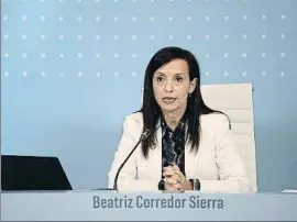  ?? LV ?? Beatriz Corredor, presidenta, ayer en la junta telemática