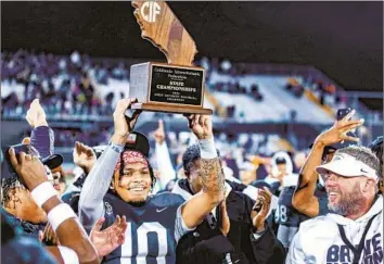  ?? Craig Weston For The Times ?? STATE CHAMPION St. John Bosco dominated Southland football, along with Mater Dei, in a familiar trend.