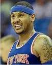  ??  ?? New York Knicks forward Carmelo Anthony wants a trade, with Houston said to be his preferred destinatio­n.