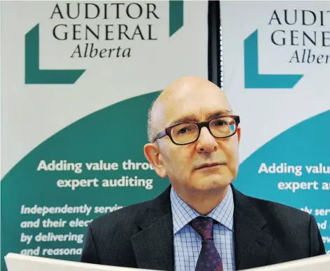  ?? ED KAISER /EDMONTON JOURNAL/FILE ?? In his report earlier this week, Alberta’s Auditor General Merwan Saher said not only has the government failed to meet its greenhouse gas emission targets, but it has also failed to inform the public how the strategy was or was not working.
