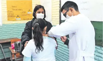  ?? ?? En Asunción solo se aplicaron 103 vacunas durante el primer día de campaña en las escuelas.